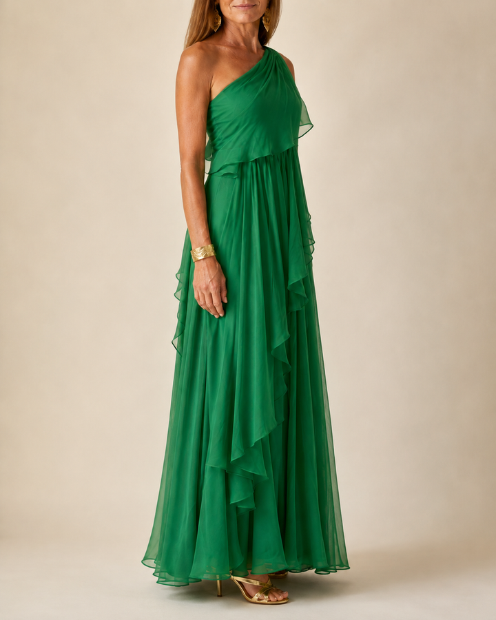 Talia | Cascading Ruffle Maxi Dress