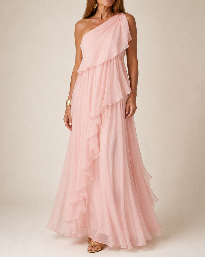 Talia | Cascading Ruffle Maxi Dress