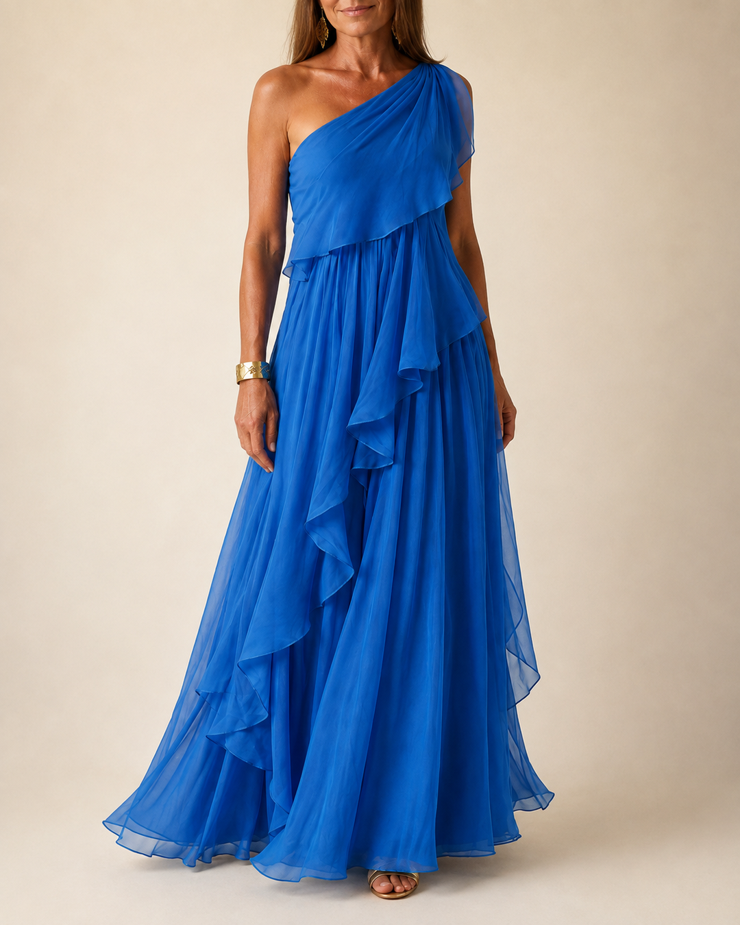 Talia | Cascading Ruffle Maxi Dress