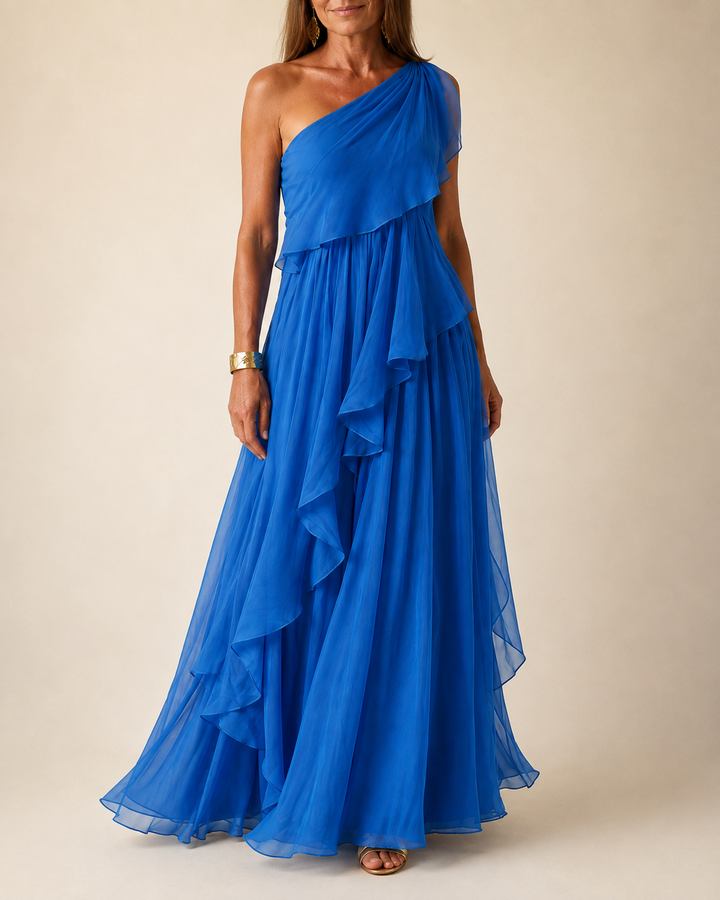 Talia | Cascading Ruffle Maxi Dress