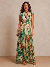 Grace | Painted Tropical Chiffon