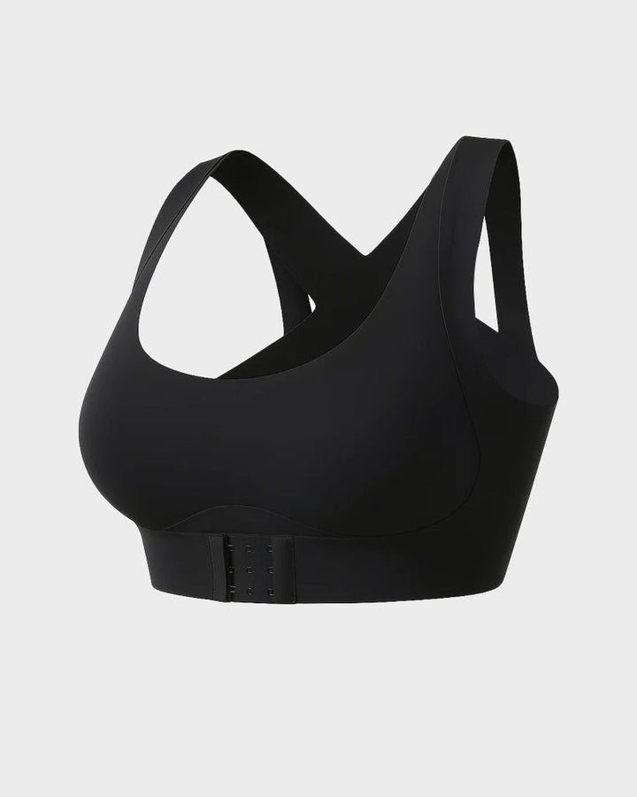 Clare Cross Back Front Closure Wireless Posture Bra