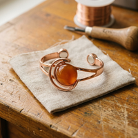 Vera's Sphere Orange Copper Bracelet