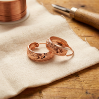 Vera's Dew Copper Earrings