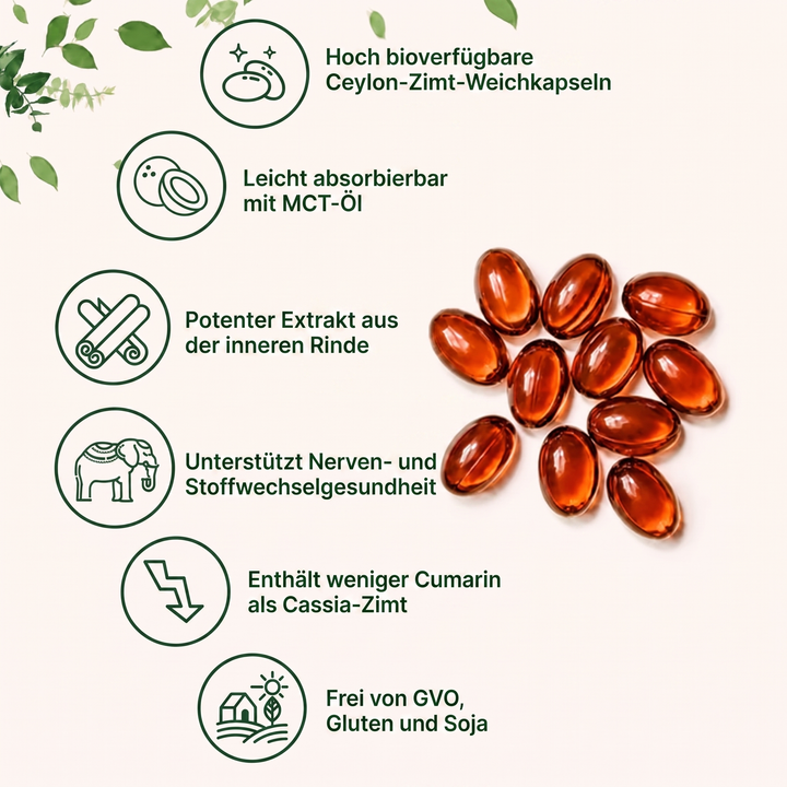 Clare Ceylon-Zimt 7.200 mg mit MCT-Öl